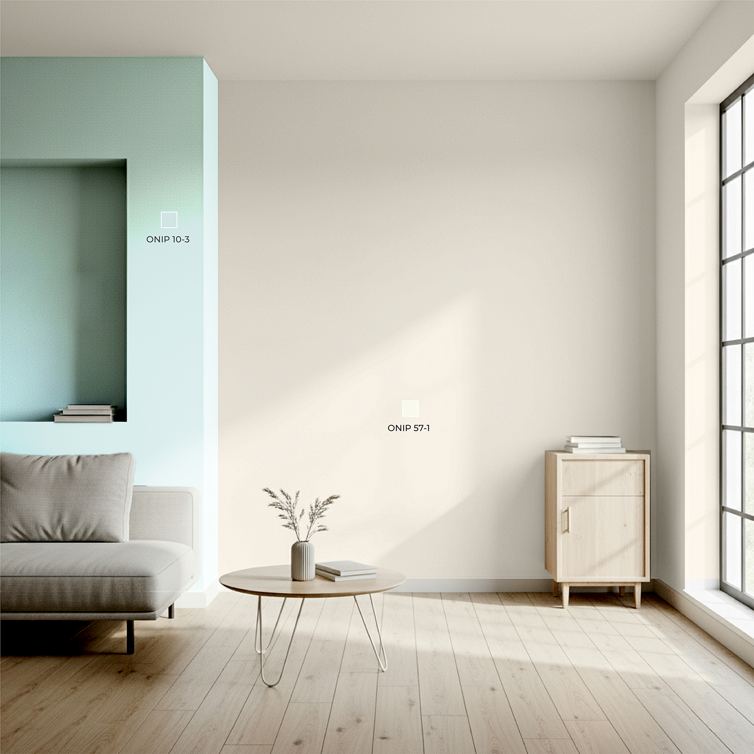 Kết hợp 2 màu sơn này để tạo phòng khách có tông màu trung tính thanh bình, yên tĩnh