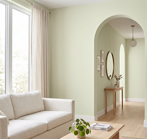 Sắc xanh lá mạ nhạt pha chút beige AS.647